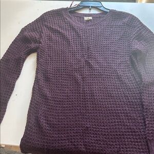Ultra‎ flirt Women’s large 100% acrylic chunky knit purple sweater round neck